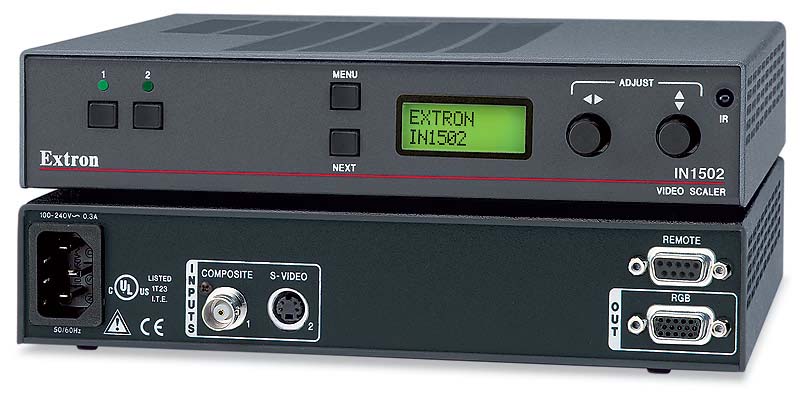 PAL Extron IN1502 2-Input Composite Video & S-video Signals Video Scaler NTSC 